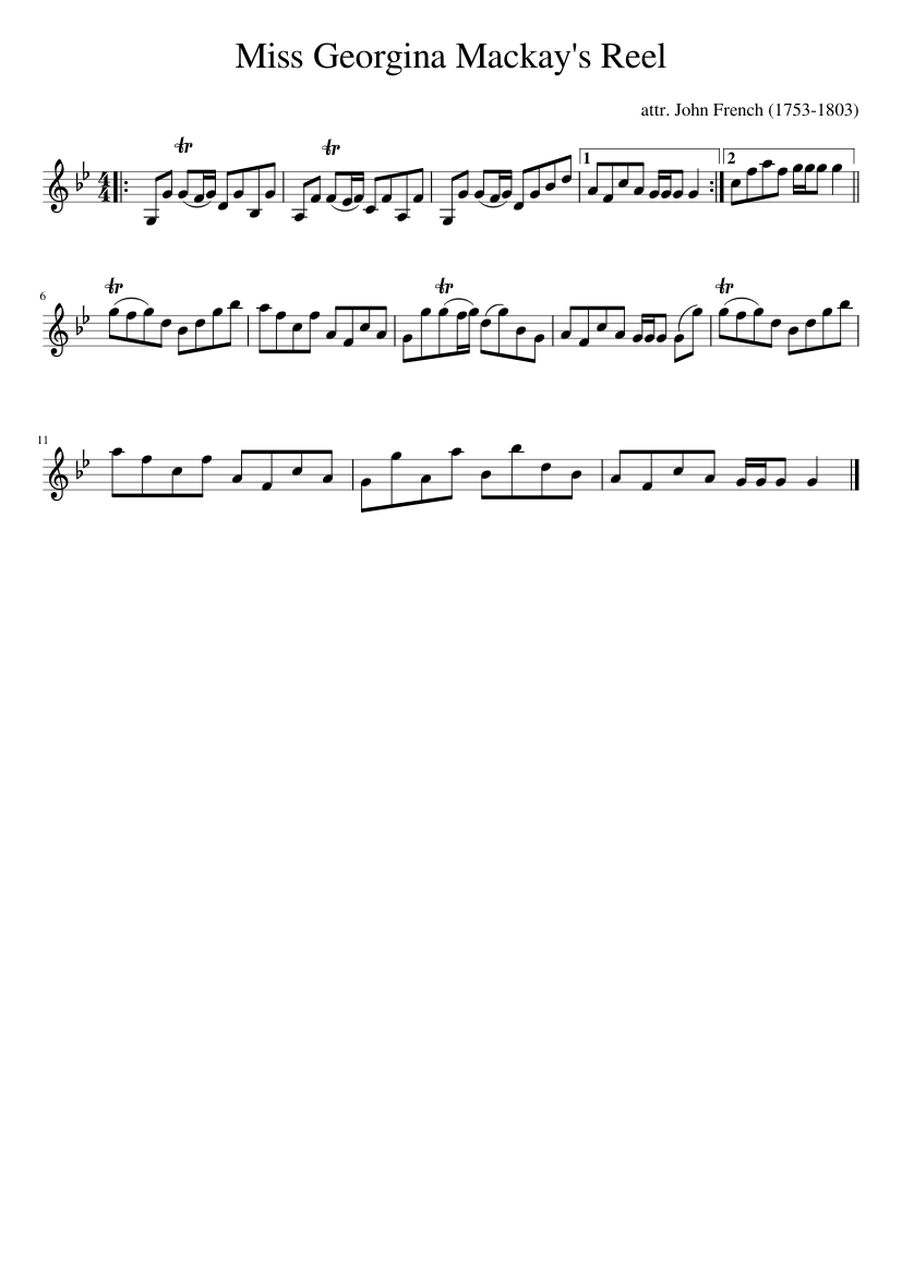 Miss Georgina Mackay's Reel
