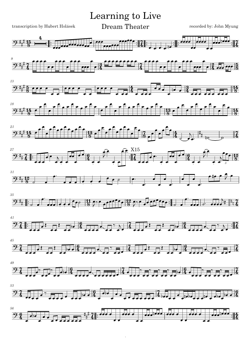 生き方を学ぶ 楽譜 ベースギター (ソロ) | MuseScore.com