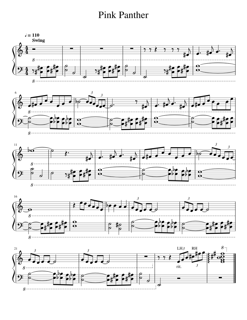Pink Panther Sheet Music