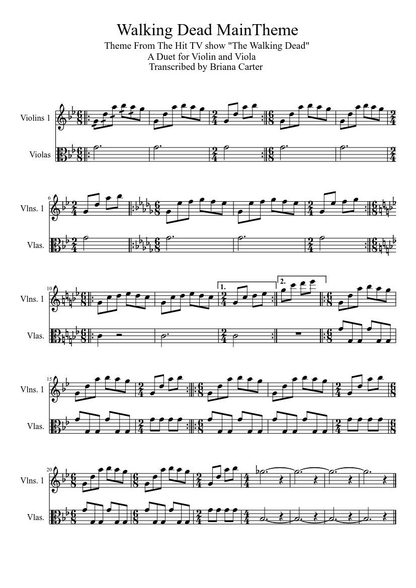 Walking Dead Piano