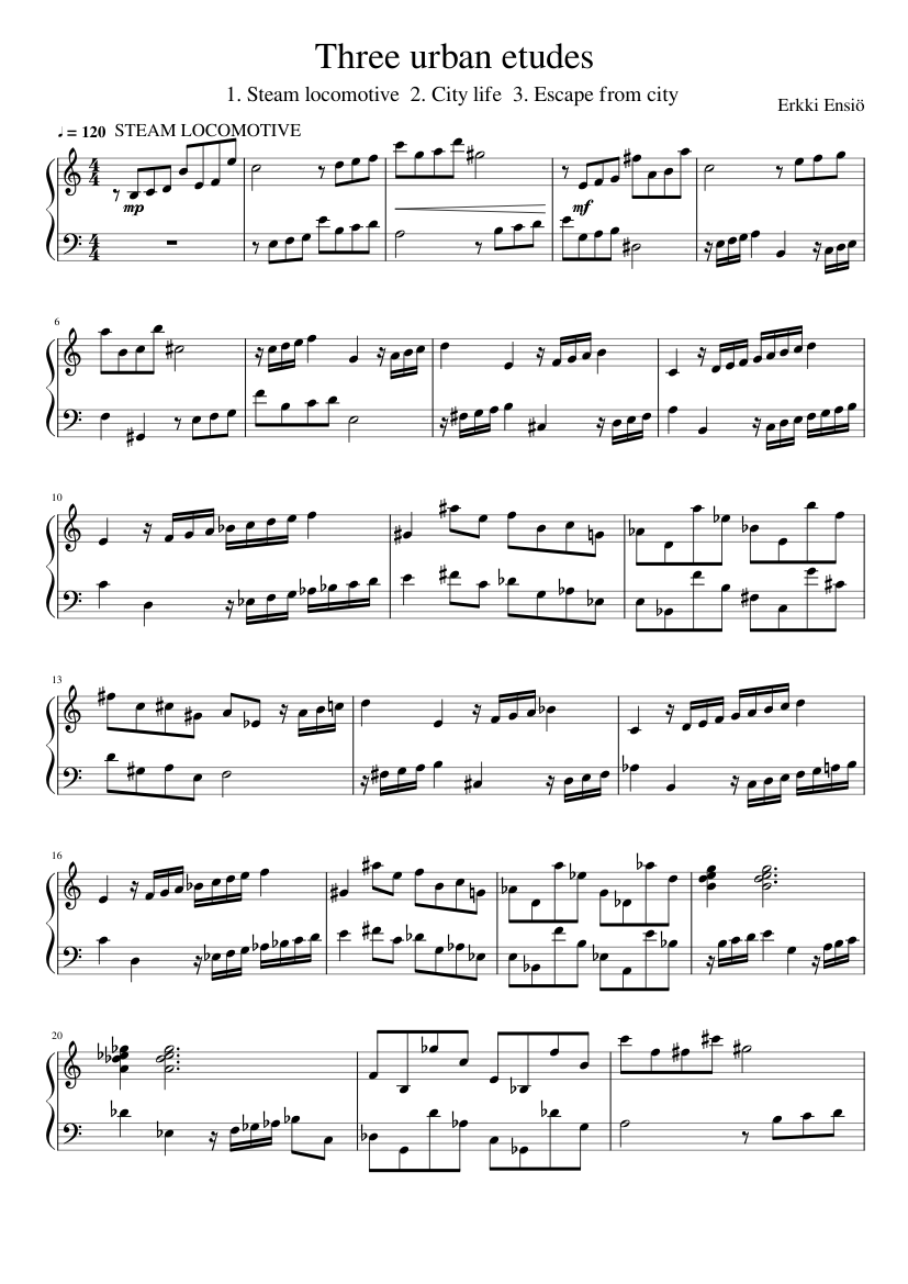 Three urban etudes