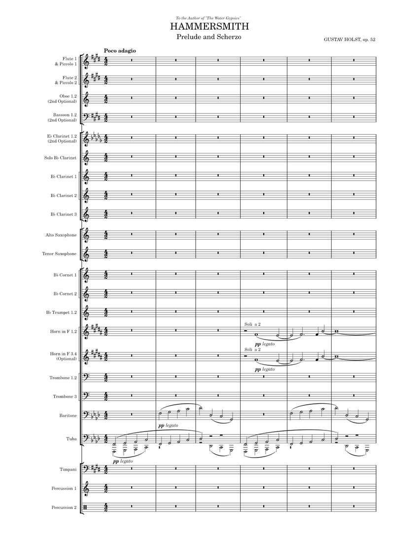 Hammersmith, op.52 Gustav Holst Sheet music for Trombone,