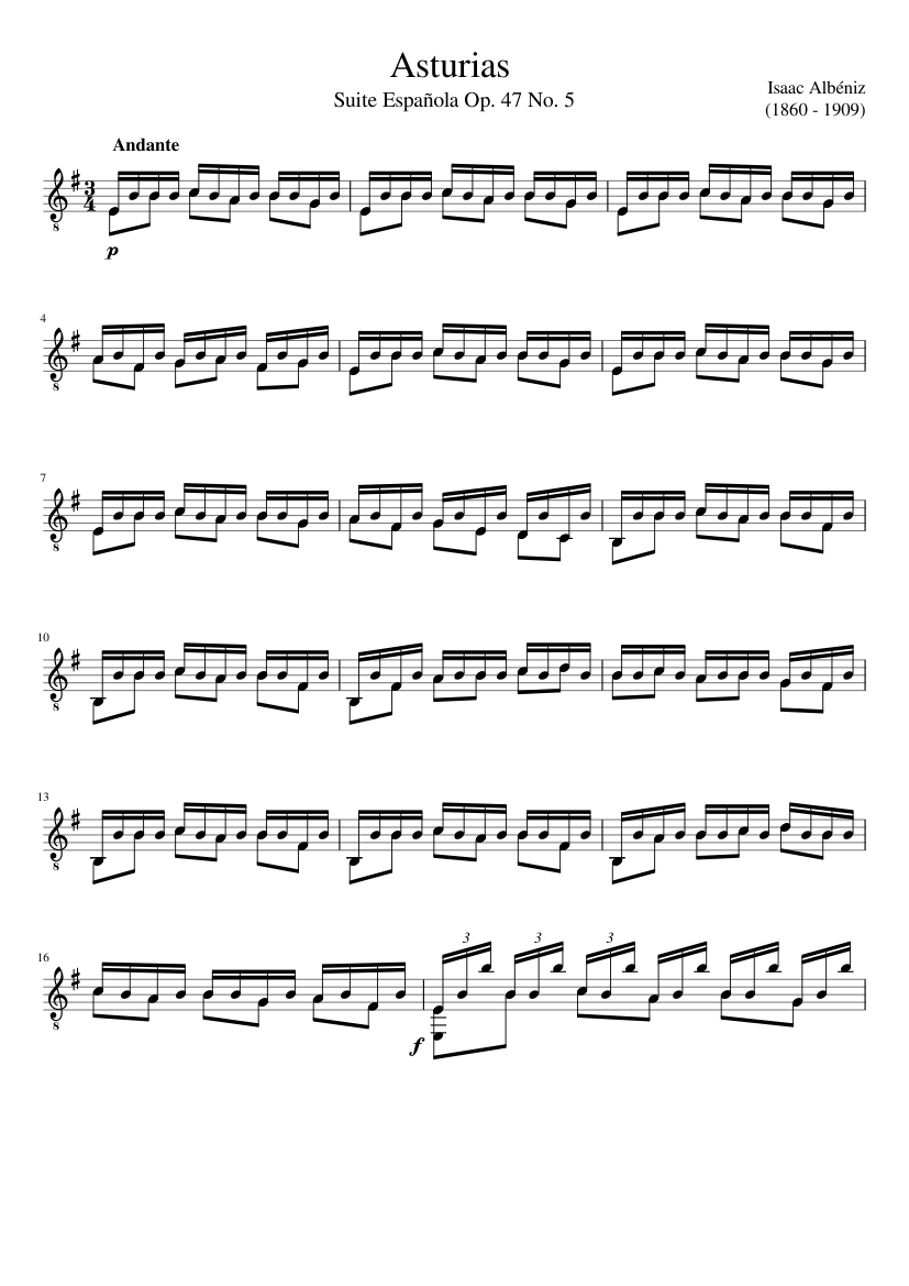 Suite Española No.1 Op.47