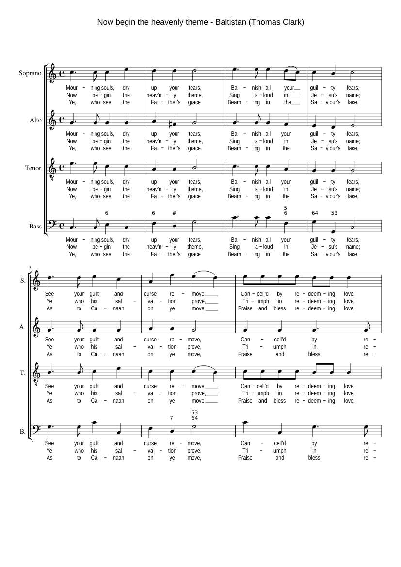 Now begin the heavenly theme