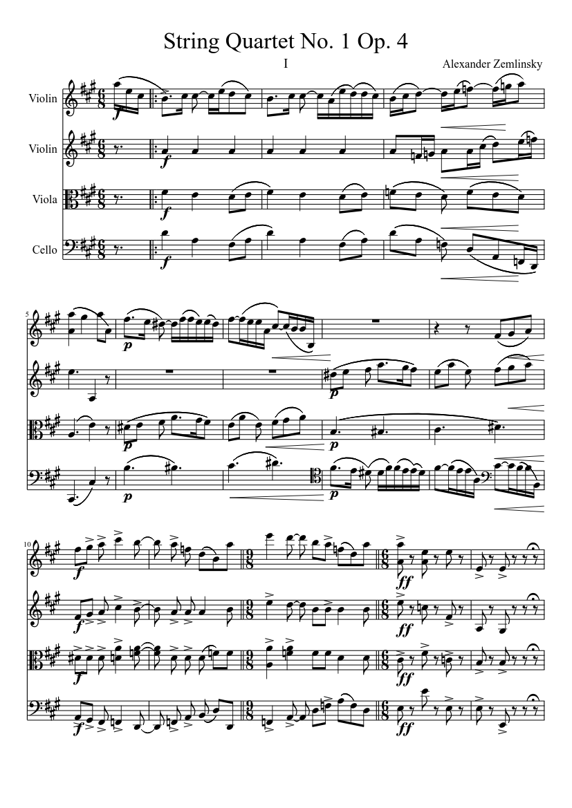 String Quartet No.1 Op.4