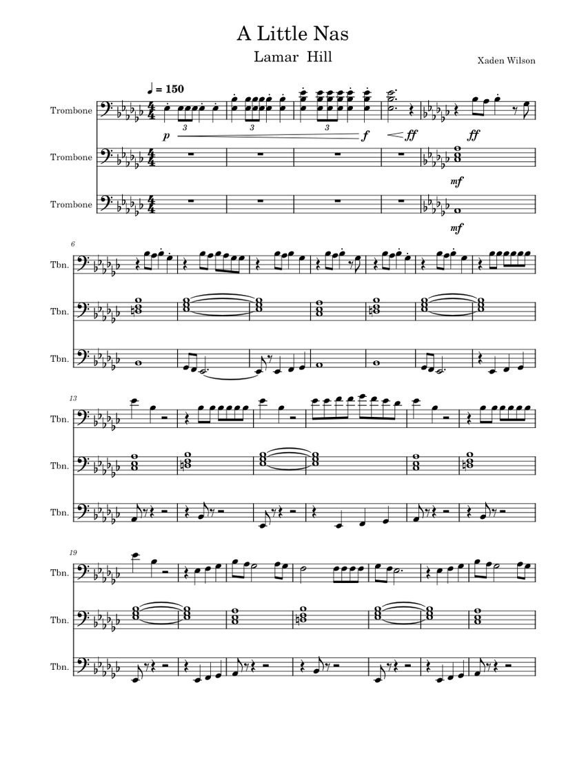 Industry Baby for Trombone Trio Quintet Lil Nas X and Jack Harlow