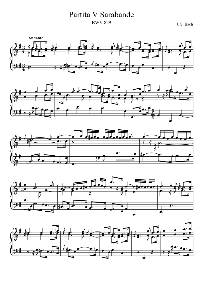 Partita in G major BWV 829