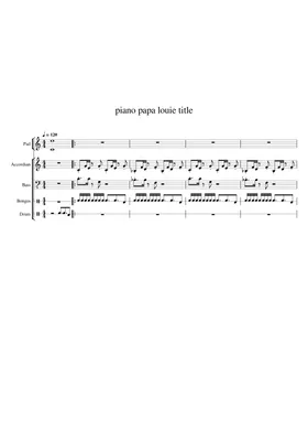 Papa Louie: Floor 2 OST Sheet music for Timpani, Bass guitar