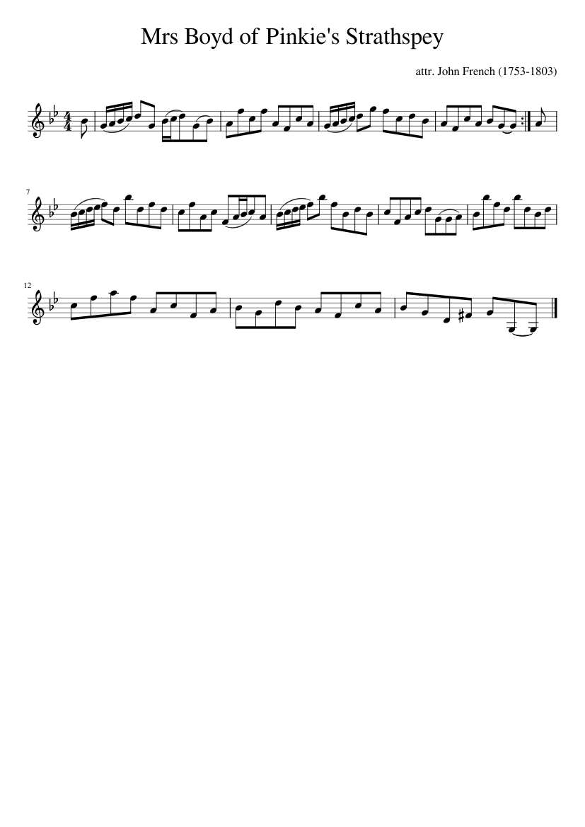 Mrs Boyd of Pinkie's Strathspey