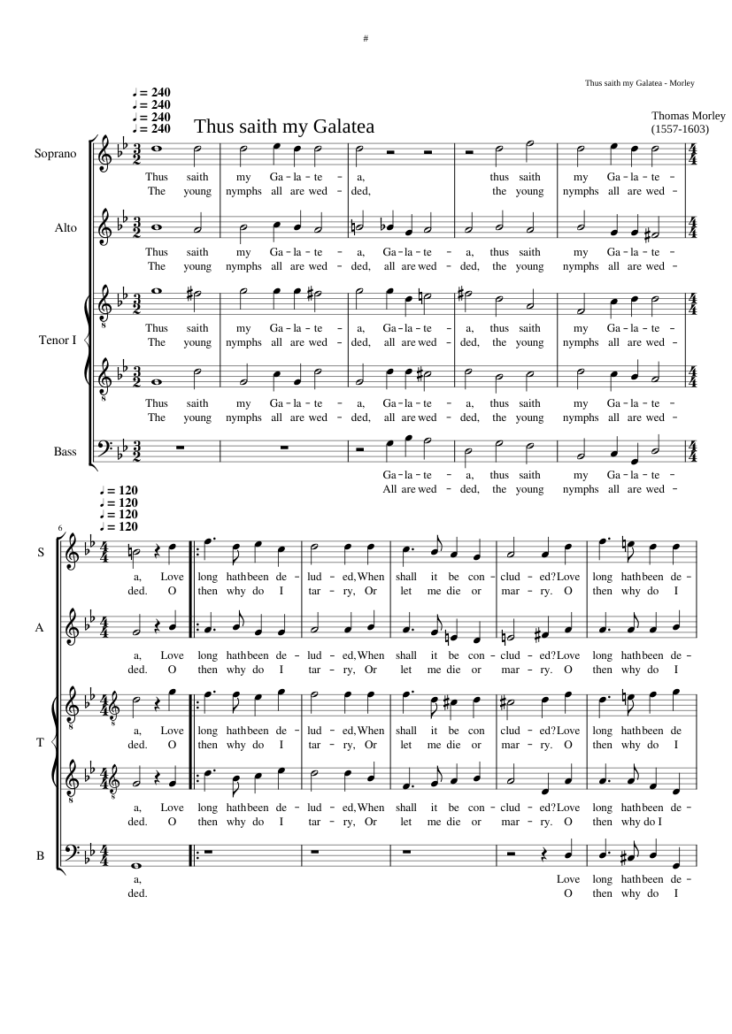 Thus saith my Galatea