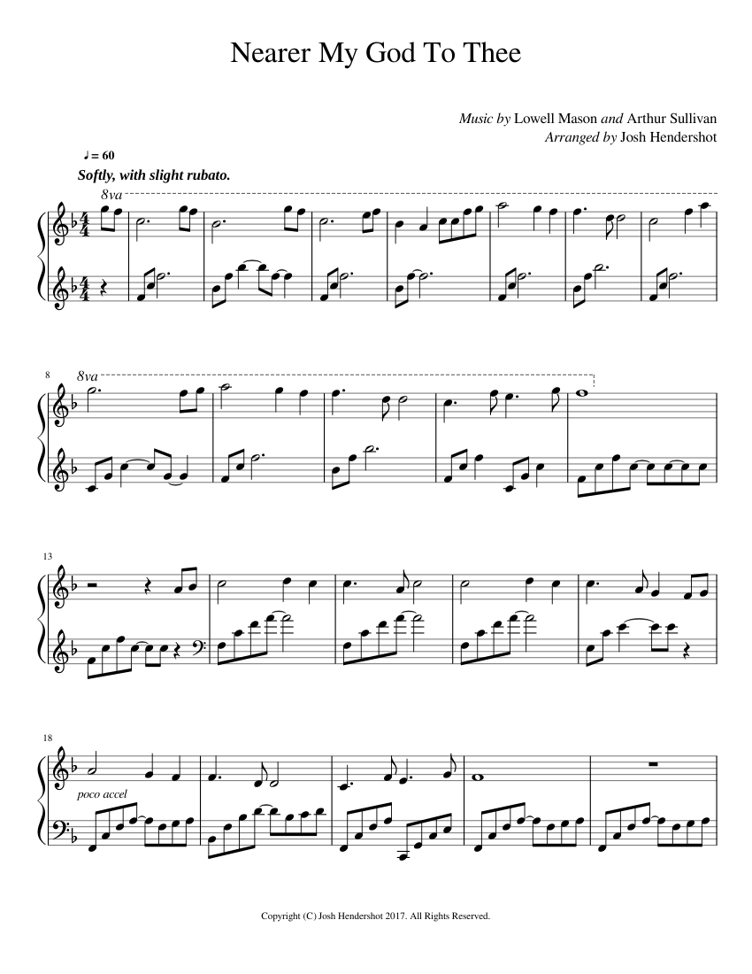 Nearer My God To Thee Sheet music for Piano (Solo) Easy | Musescore.com