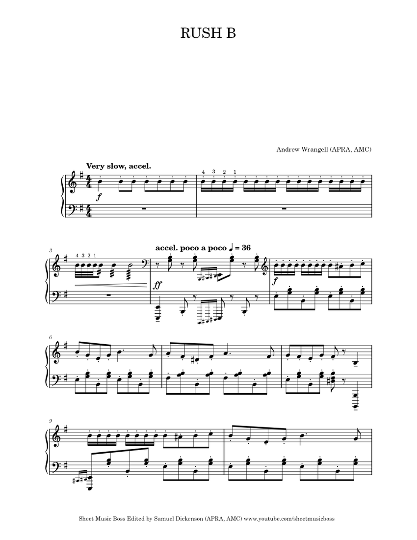 Rush B Sheet Music For Piano Solo Download And Print In Pdf Or Midi Free Sheet Music For Rush B By Two Steps From Hell Classical Musescore Com - rush b roblox piano
