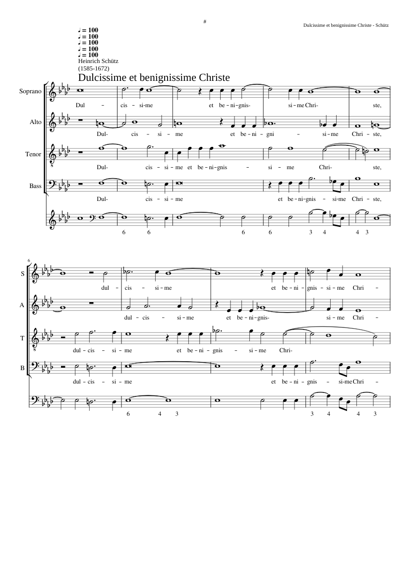 Dulcissime et benignissime Christe SWV 67