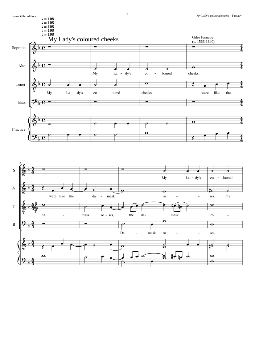 My Lady's coloured cheeks