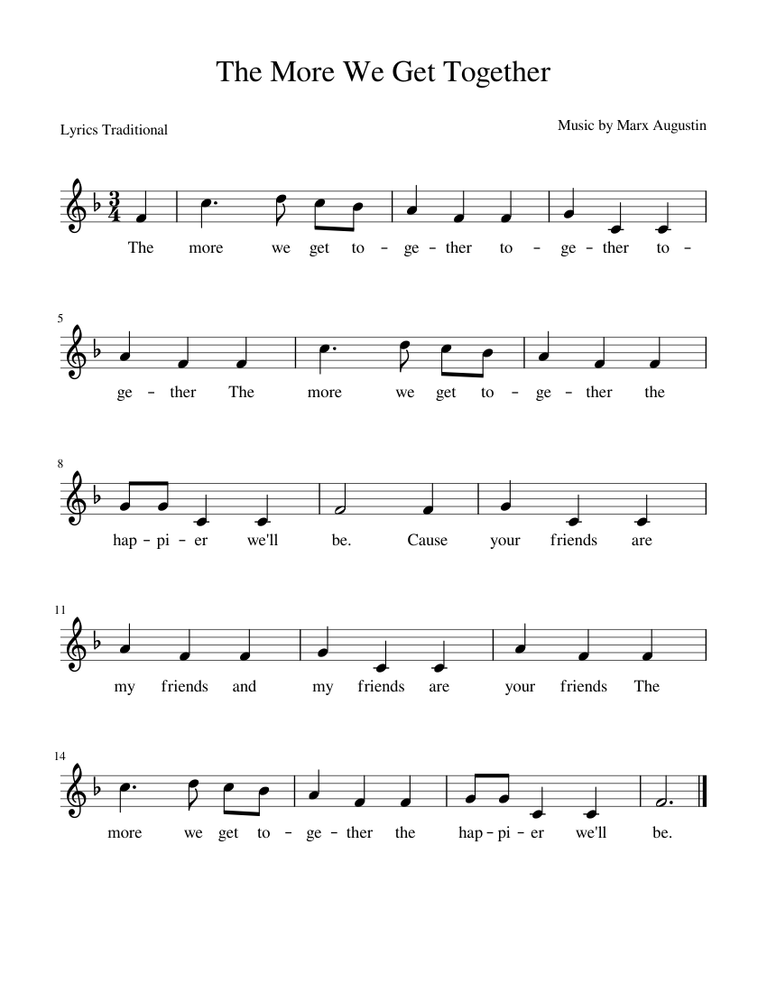 the more we get together