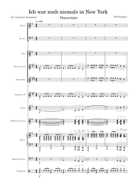 ich war noch niemals in new york by Udo Jürgens free sheet music | Download  PDF or print on Musescore.com