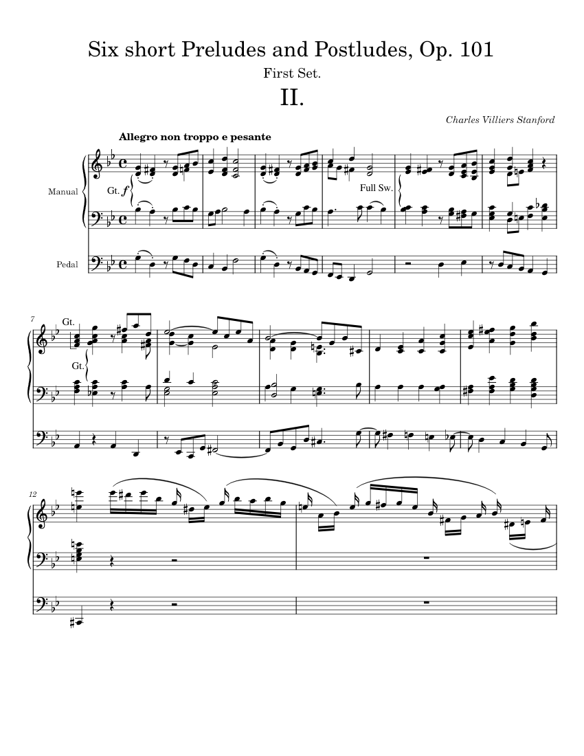 6 Short Preludes and Postludes op. 101 No. 2