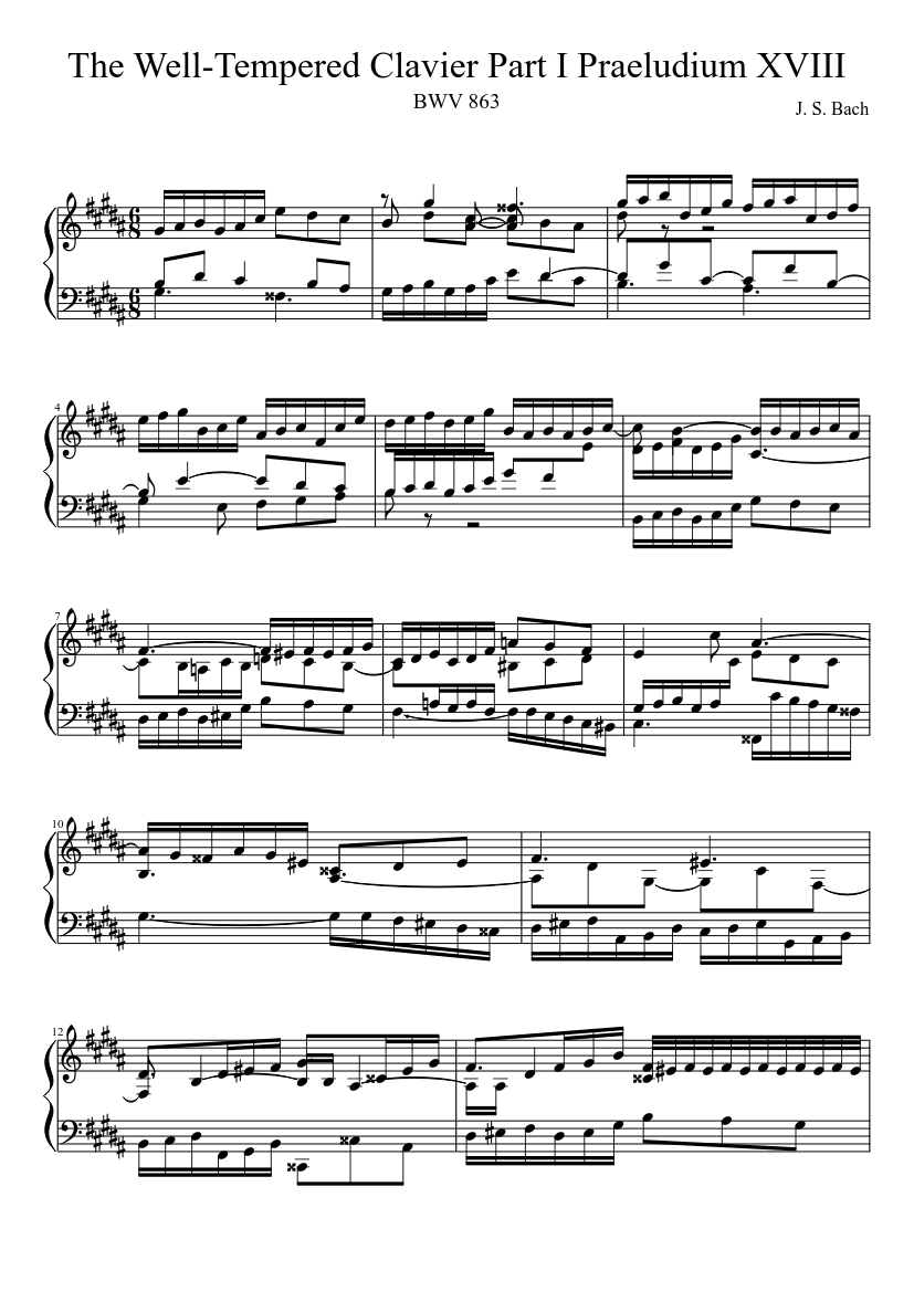 Prelude and Fugue in G-sharp minor BWV 863