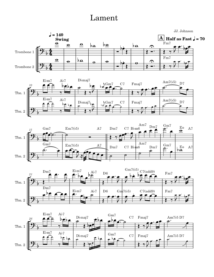 Lament JJ Johnson Sheet Music For Trombone Brass Duet Musescore lament-jj-johnson-sheet-music-for-trombone-brass-duet-musescore