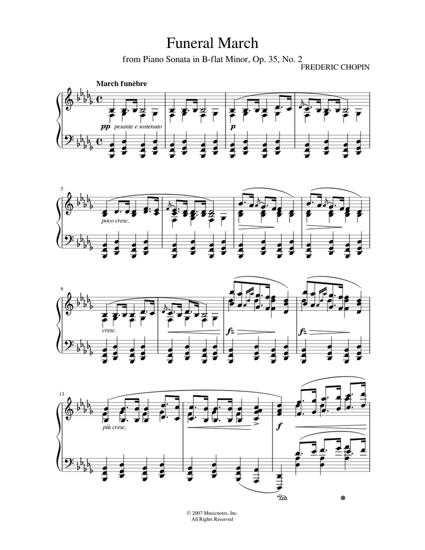 Funeral March Sheet music for Piano (Solo) | Musescore.com