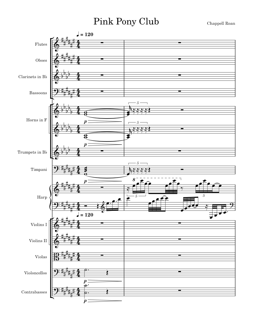 Pink Pony Club Sheet Music For Flute Oboe Bassoon French Horn More Pink Pony Club Sheet Music For Flute Oboe Bassoon French Horn More