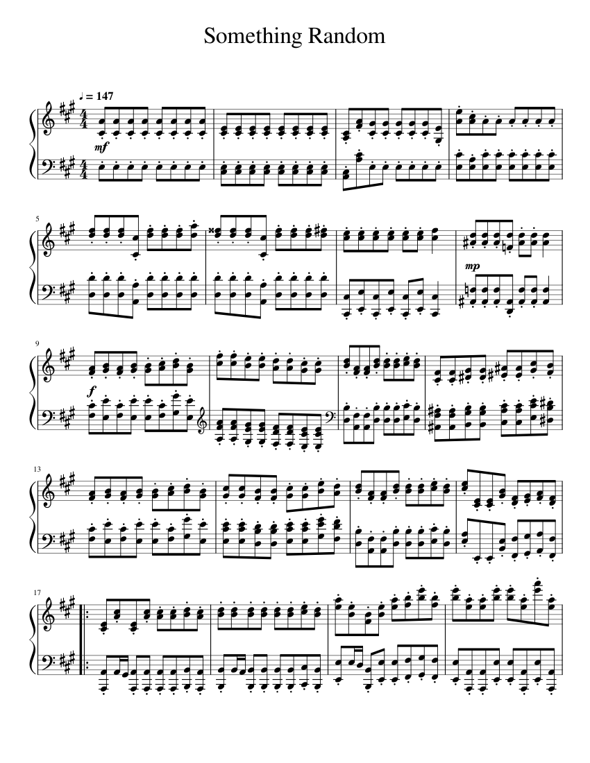 Something Random Sheet music for Piano (Solo) | Musescore.com