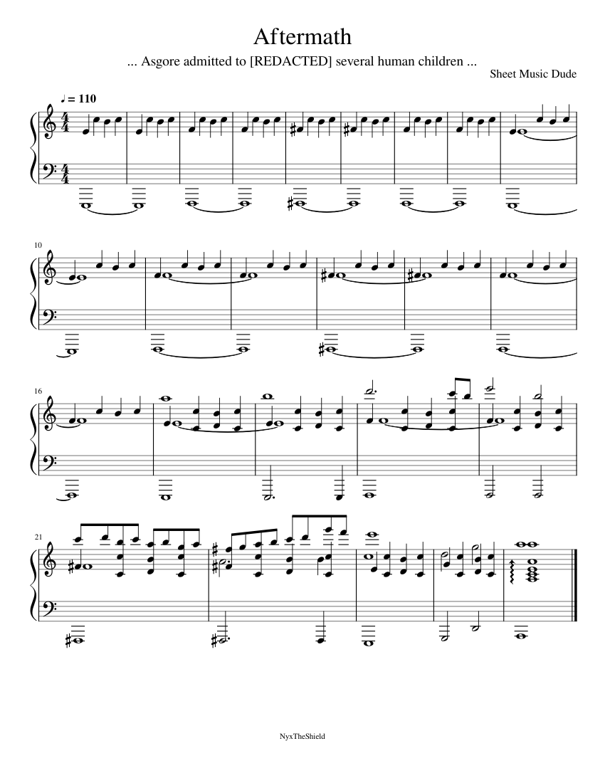 Aftermath Sheet music for Piano (Solo) Easy | Musescore.com
