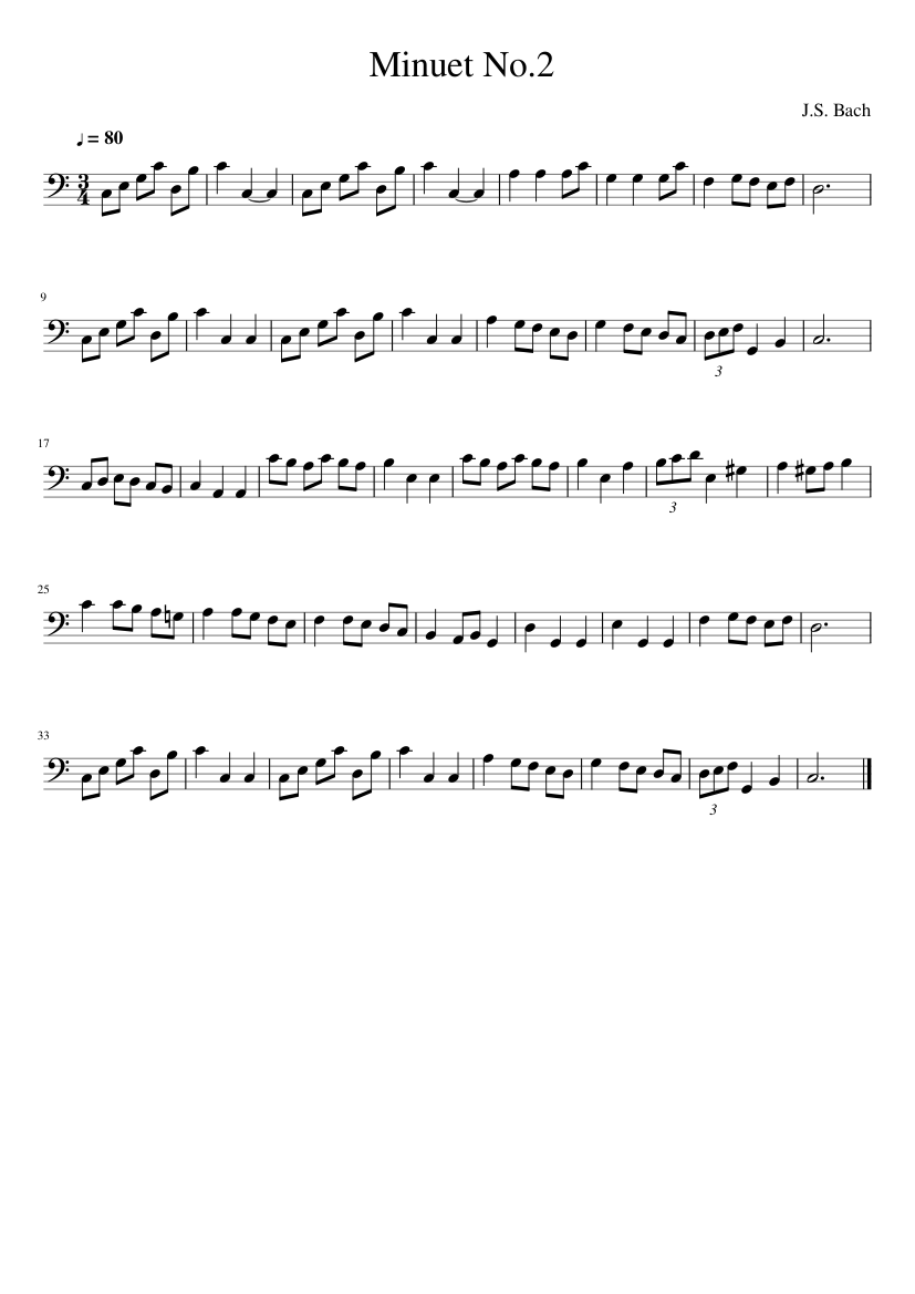 3 Minuets BWV 841-843