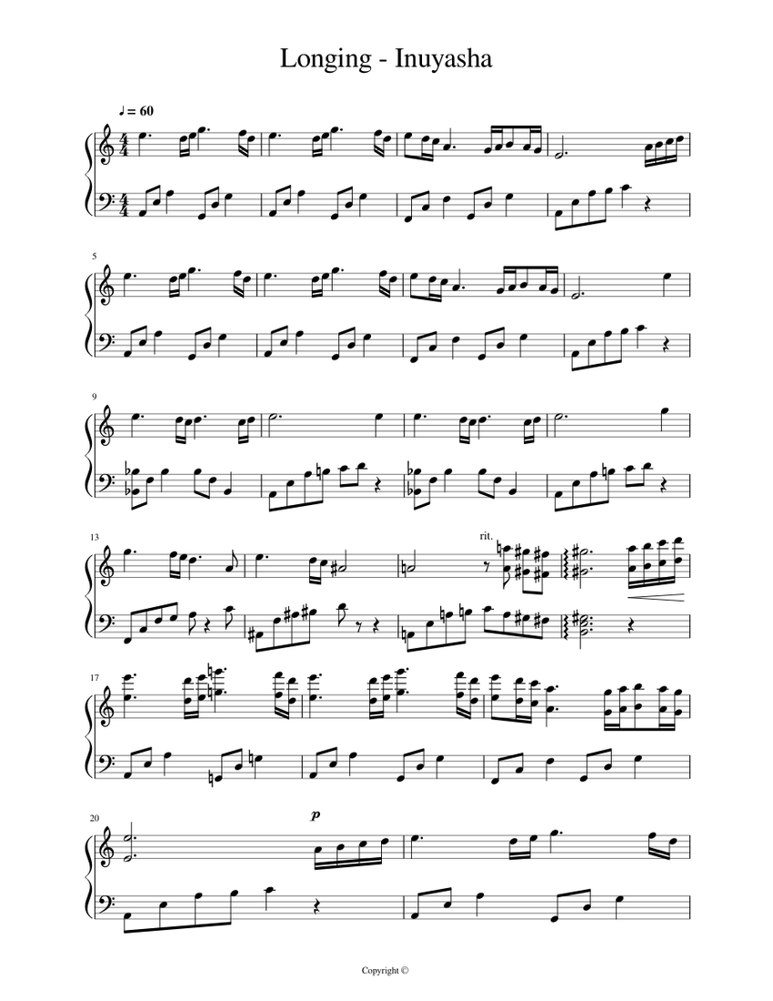 Featured image of post Inuyasha Violin Sheet Music Allegro from the four seasons violin tchaikovsky dance of the sugar plum fairy violin