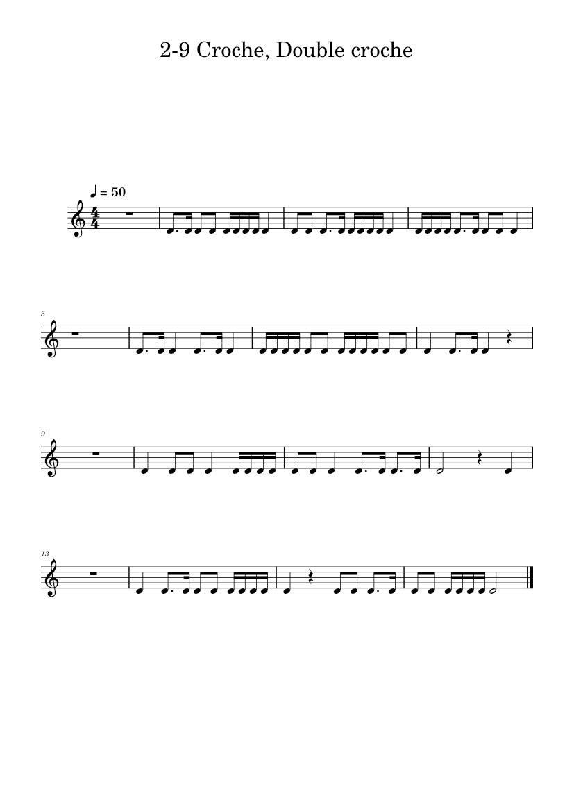Croche Note 2-9 Croche, Double croche – christellesou Sheet music for Piano (Solo ...