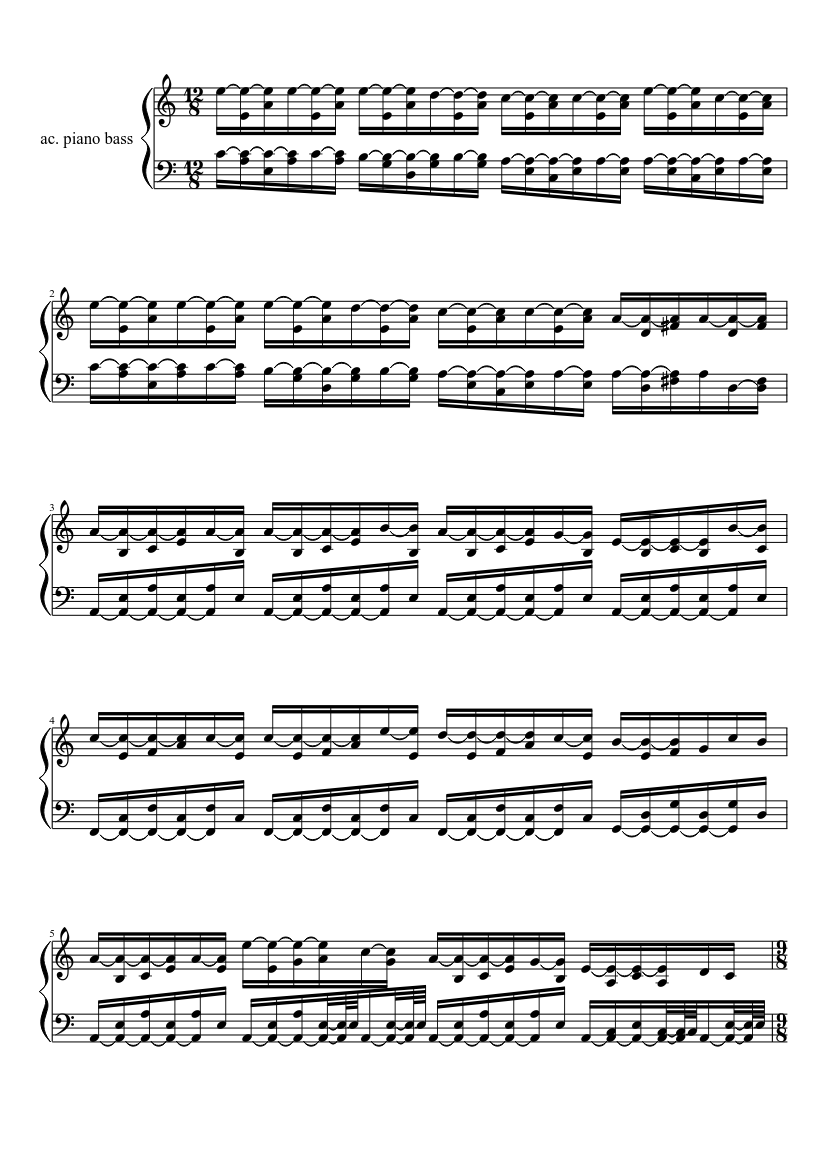 The Piano - Michael Nyman Sheet music for Piano (Solo) | Musescore.com