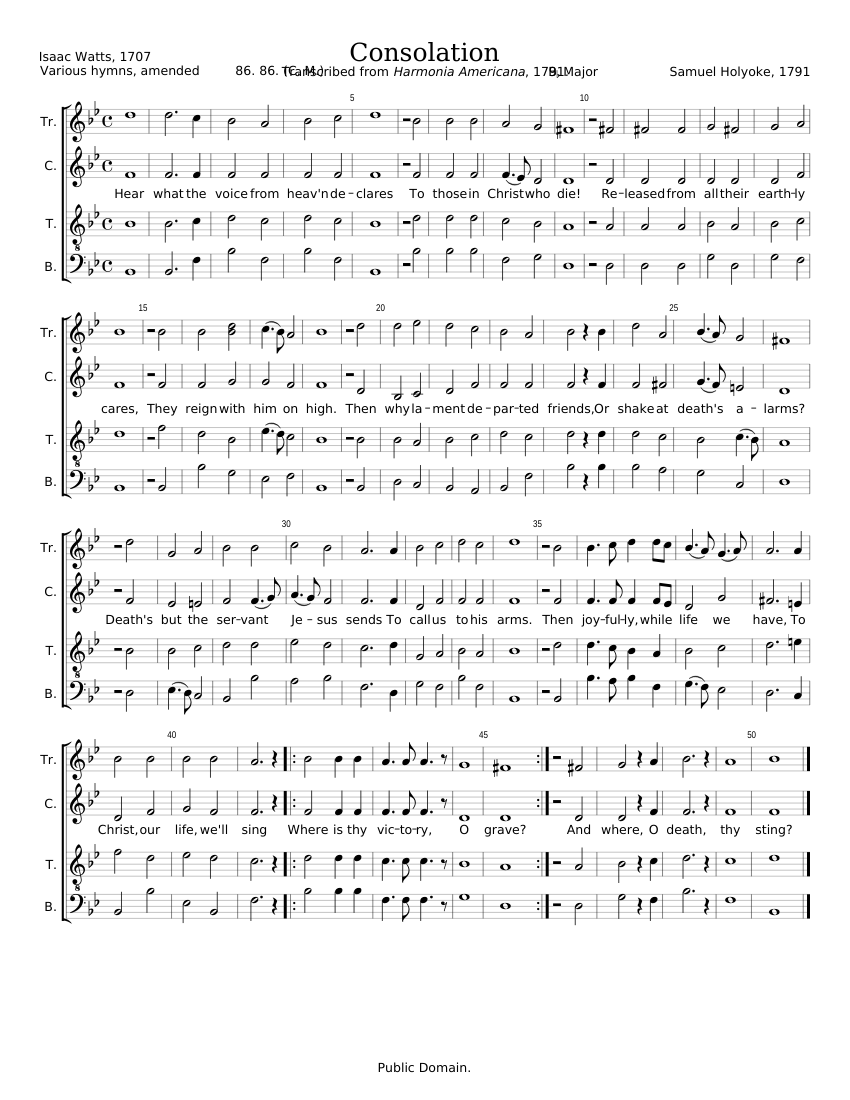 Consolation - Samuel Holyoke