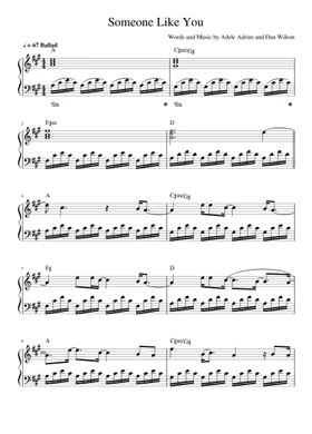 Free someone like you by Adele sheet music | Download PDF or print on  Musescore.com