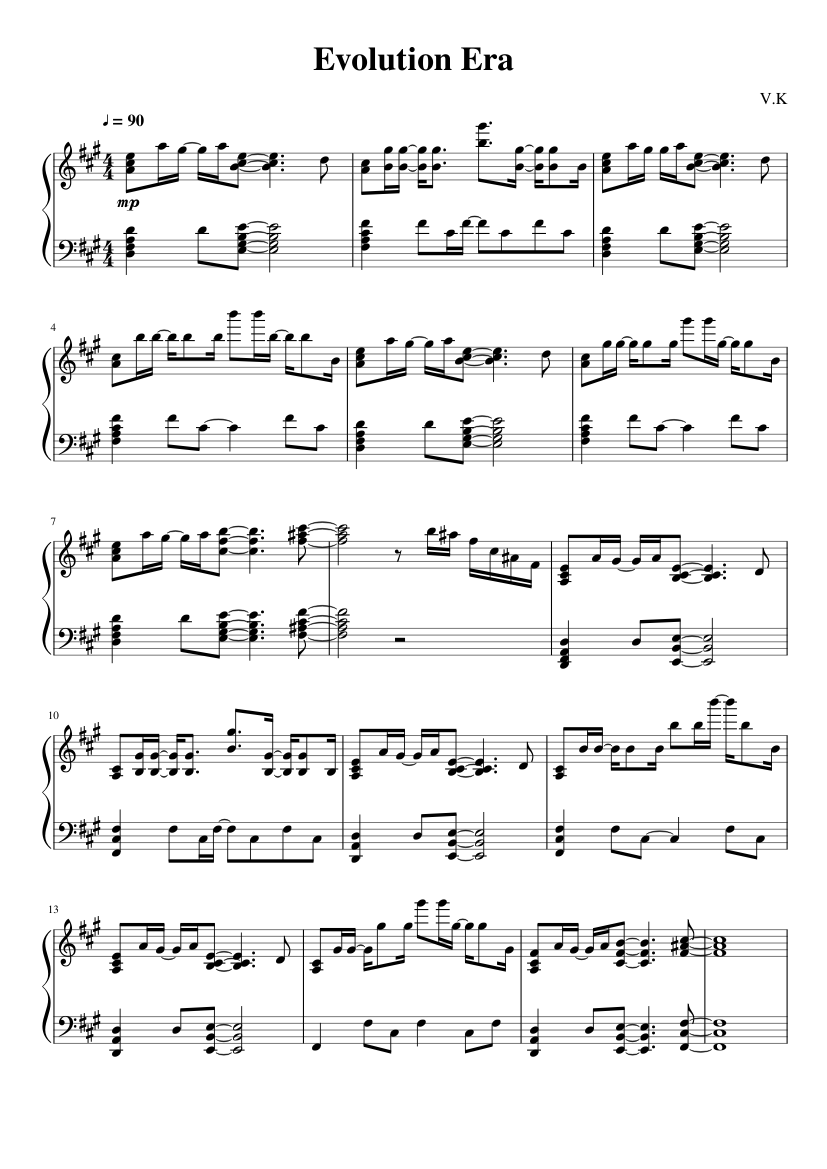 Evolution Era Sheet music for Piano (Solo) | Musescore.com