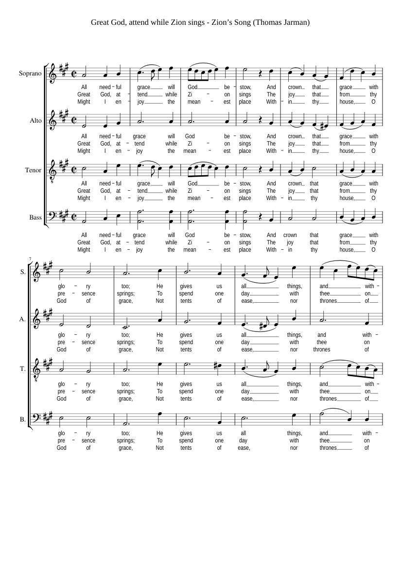 Great God attend while Zion sings