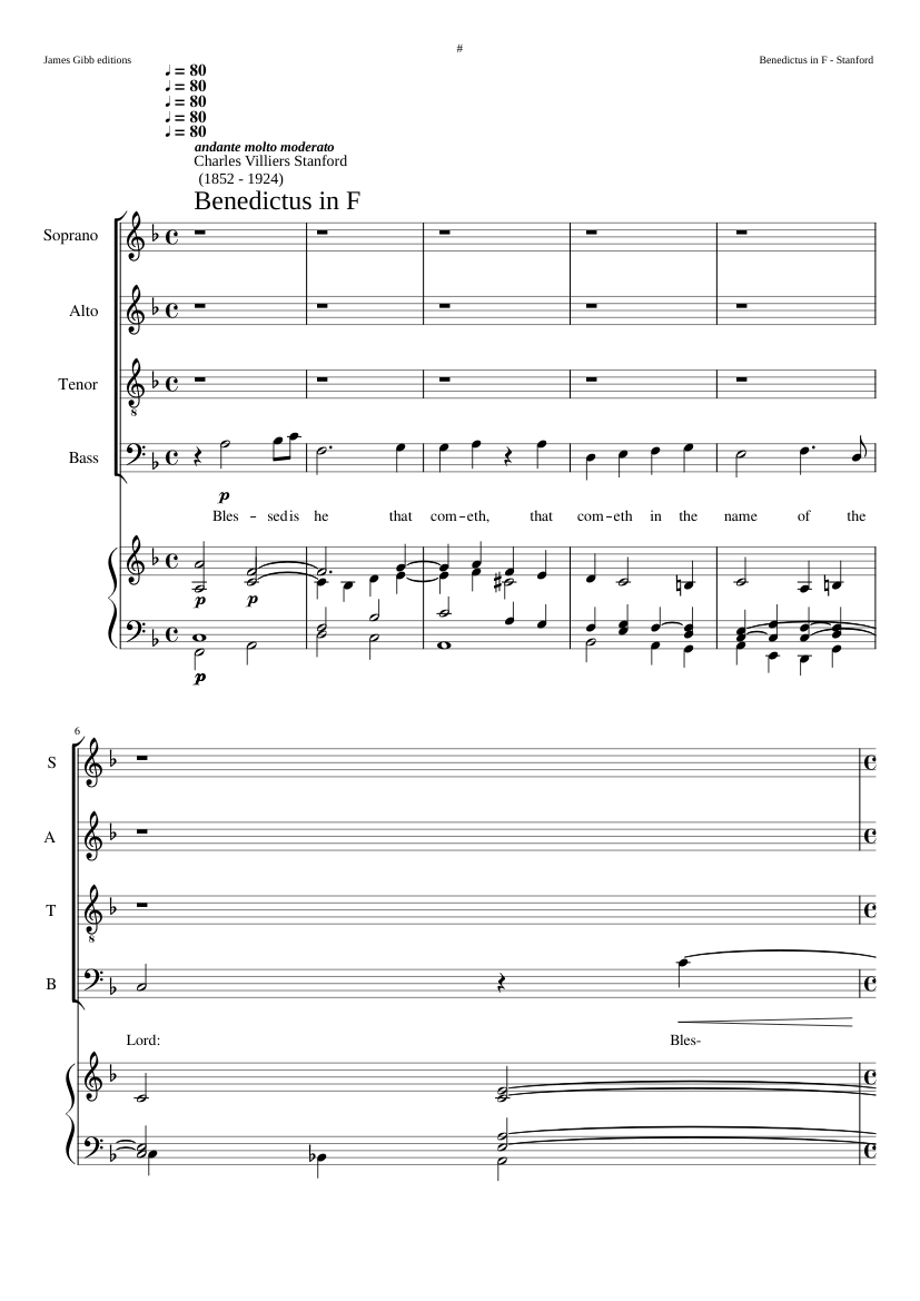 Benedictus and Agnus Dei in F