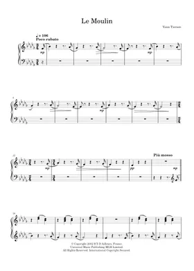 Free Le Moulin by Yann Tiersen sheet music | Download PDF or print on  Musescore.com