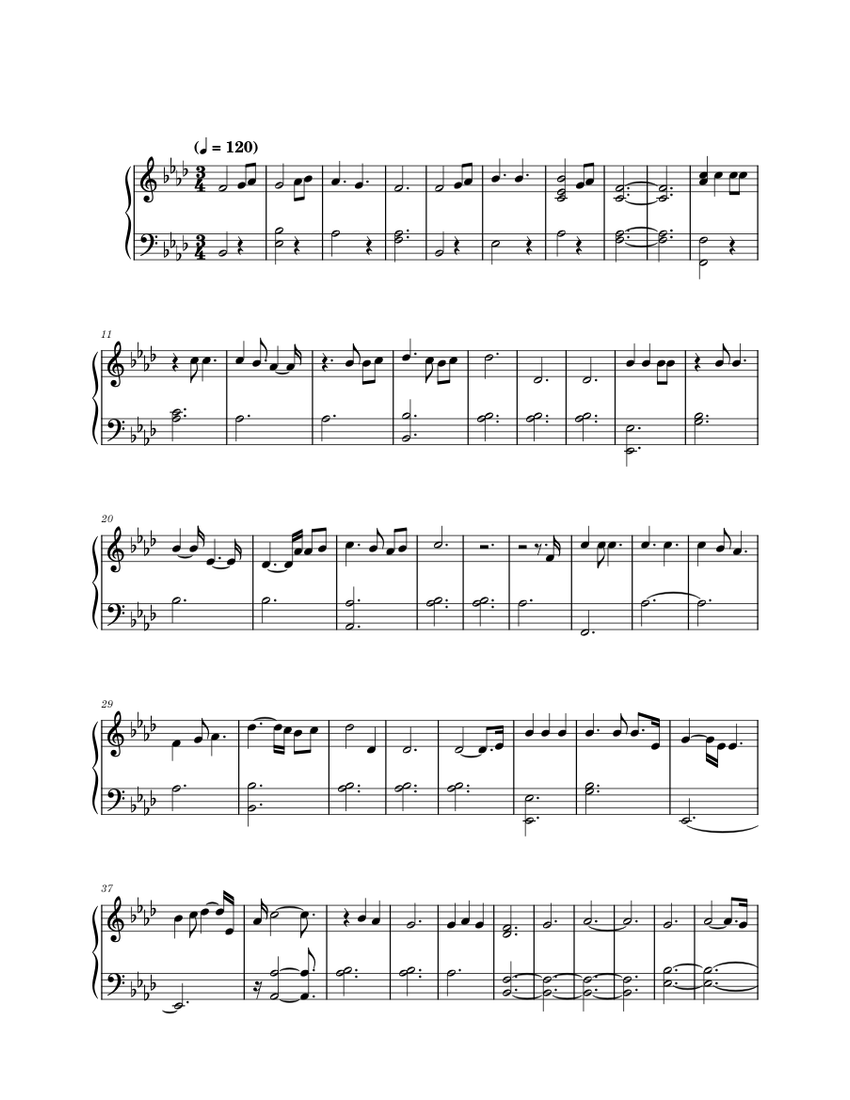 Glimpse of Us Joji (WIP) Sheet music for Piano (Solo)