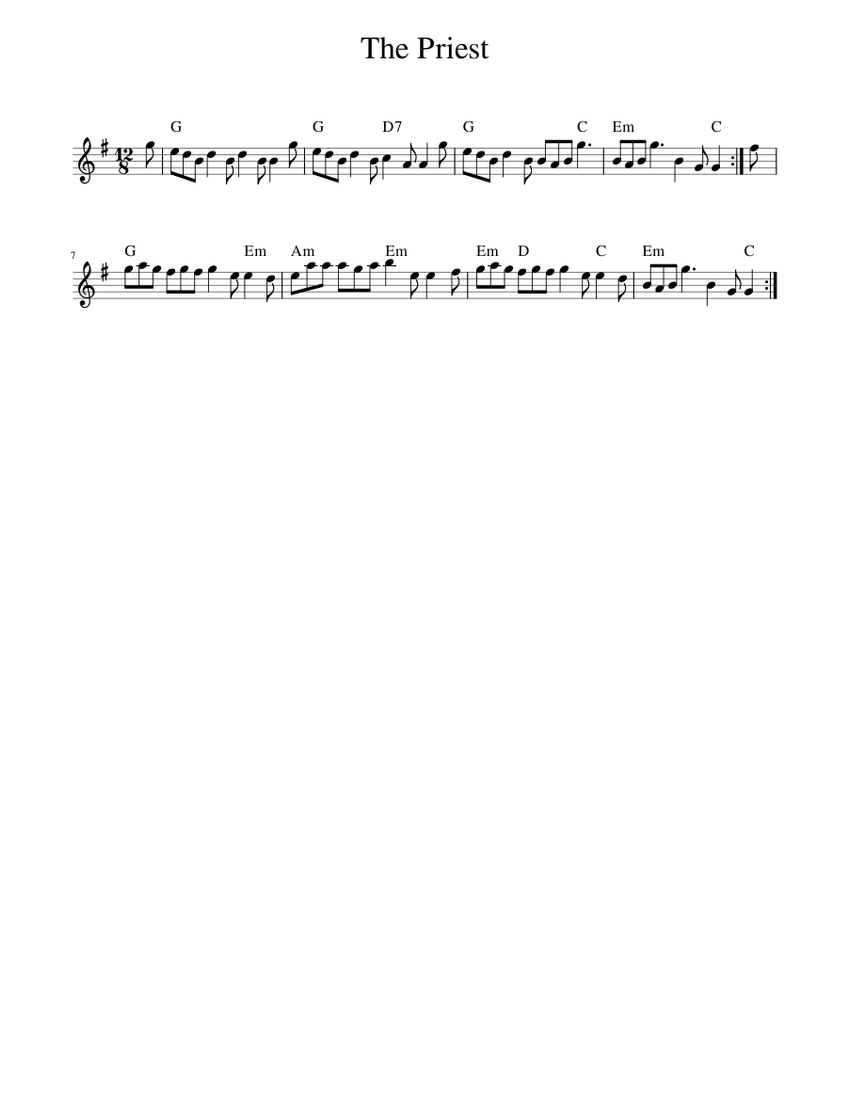 The Priest Sheet music for Piano (Solo)