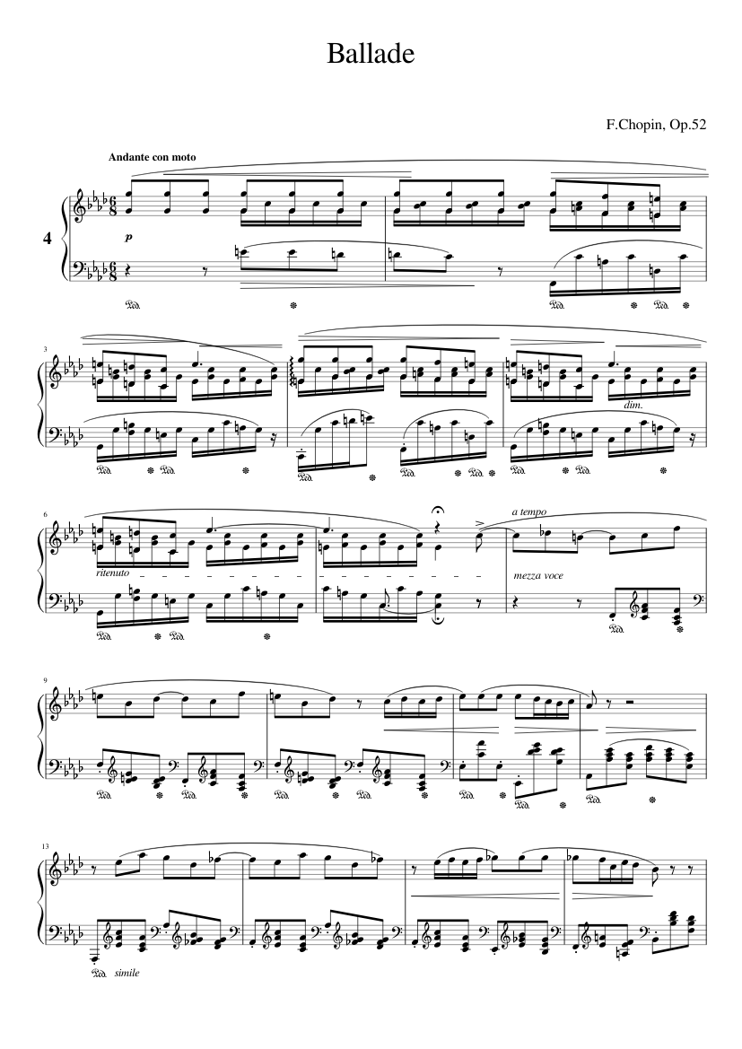 Ballade No.4 Op.52