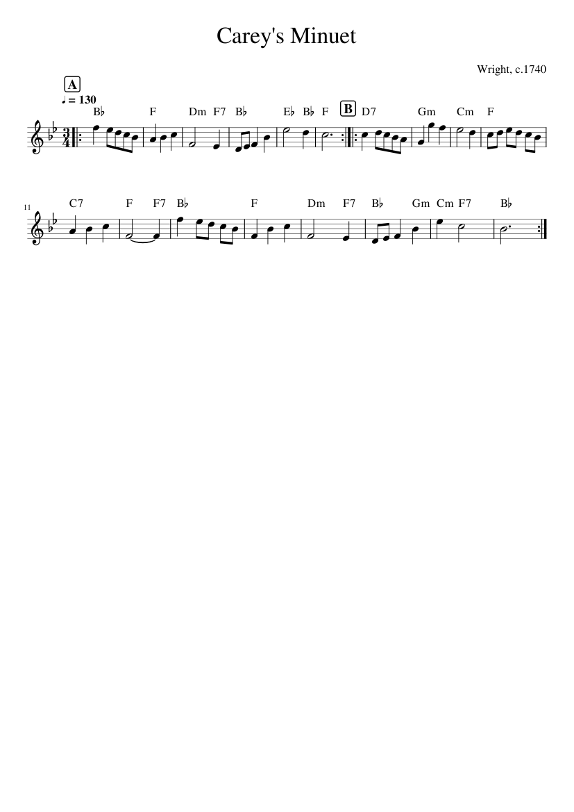 Carey's Minuet
