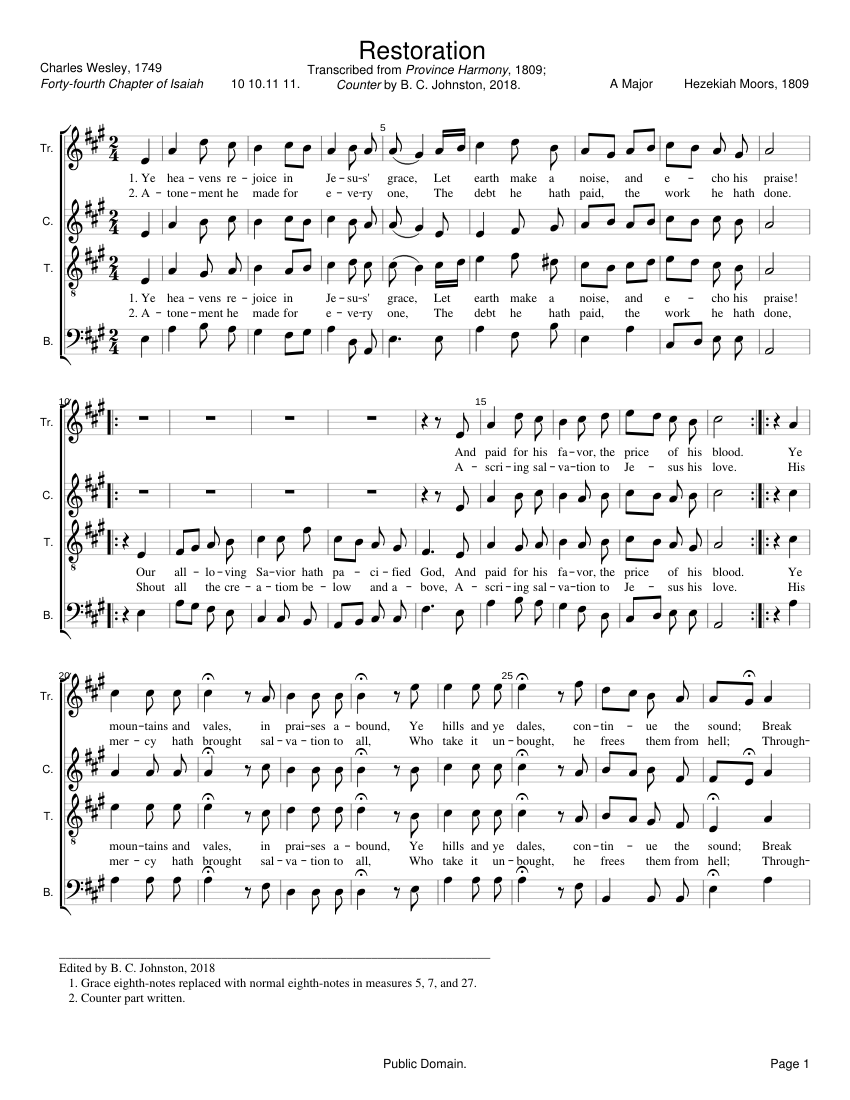 Restoration - Hezekiah Moors