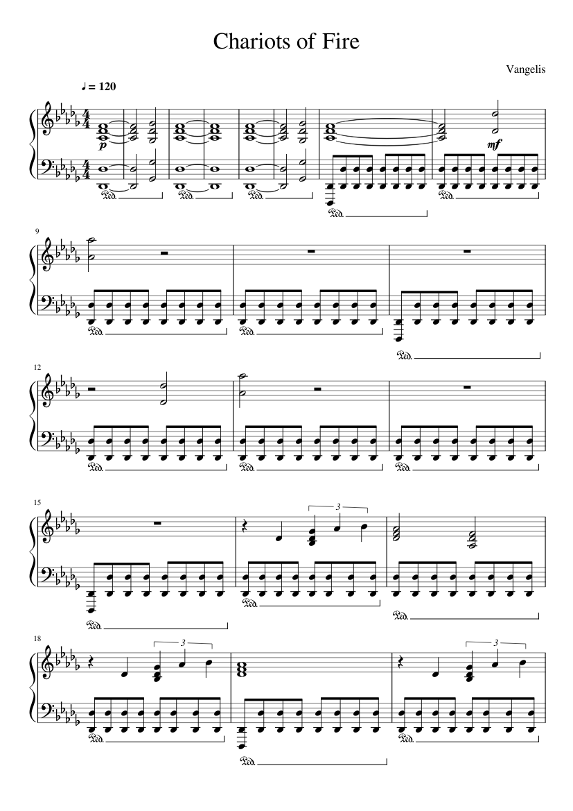 Chariots of Fire - Piano Sheet music for Piano (Solo) | Musescore.com