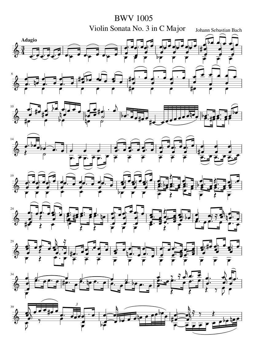Violin Sonata No.3 in C major BWV 1005