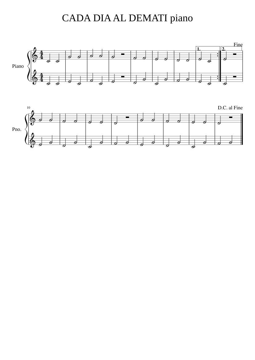 Hymne à la Joie - Partition de Piano facile