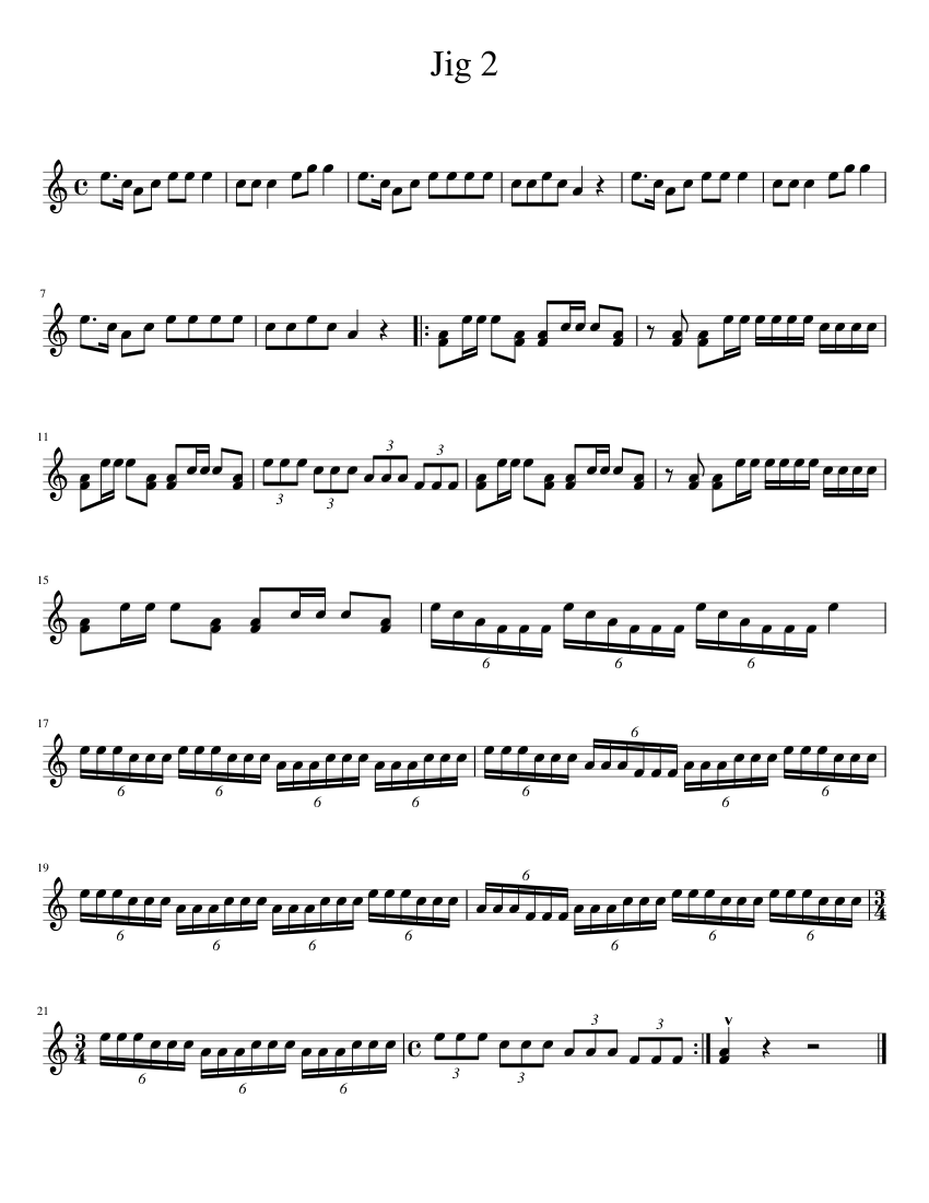 Jig 2 Sheet Music for Rototom (Solo) | MuseScore.com