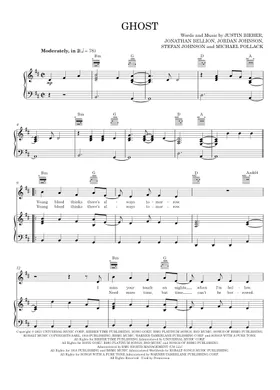 Ghost by Justin Bieber (Fingerstyle Arrangement) Sheet music for Guitar  (Solo)