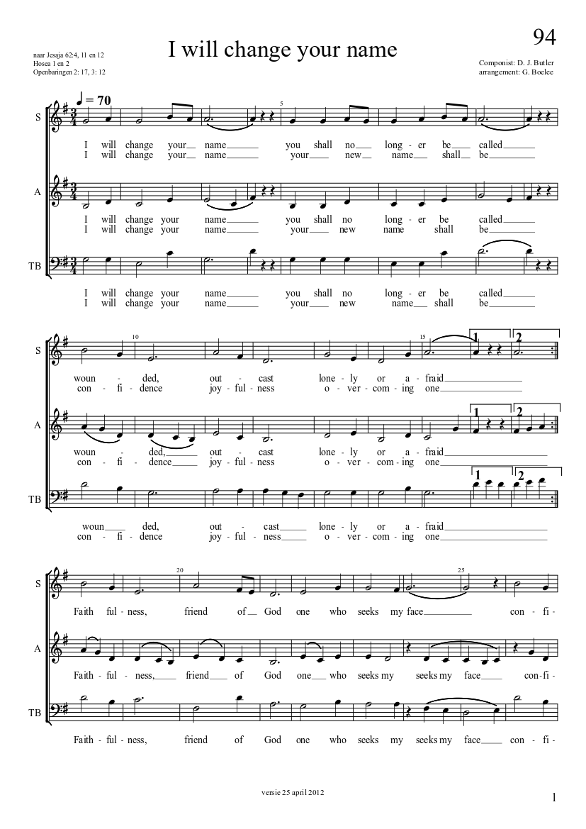 I Will Change Your Name Sheet Music For Flute Mixed Trio Musescore Com