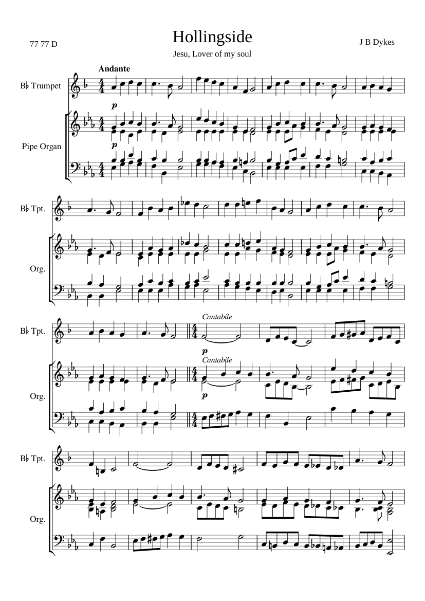 Jesu Lover of my soul (Hollingside)