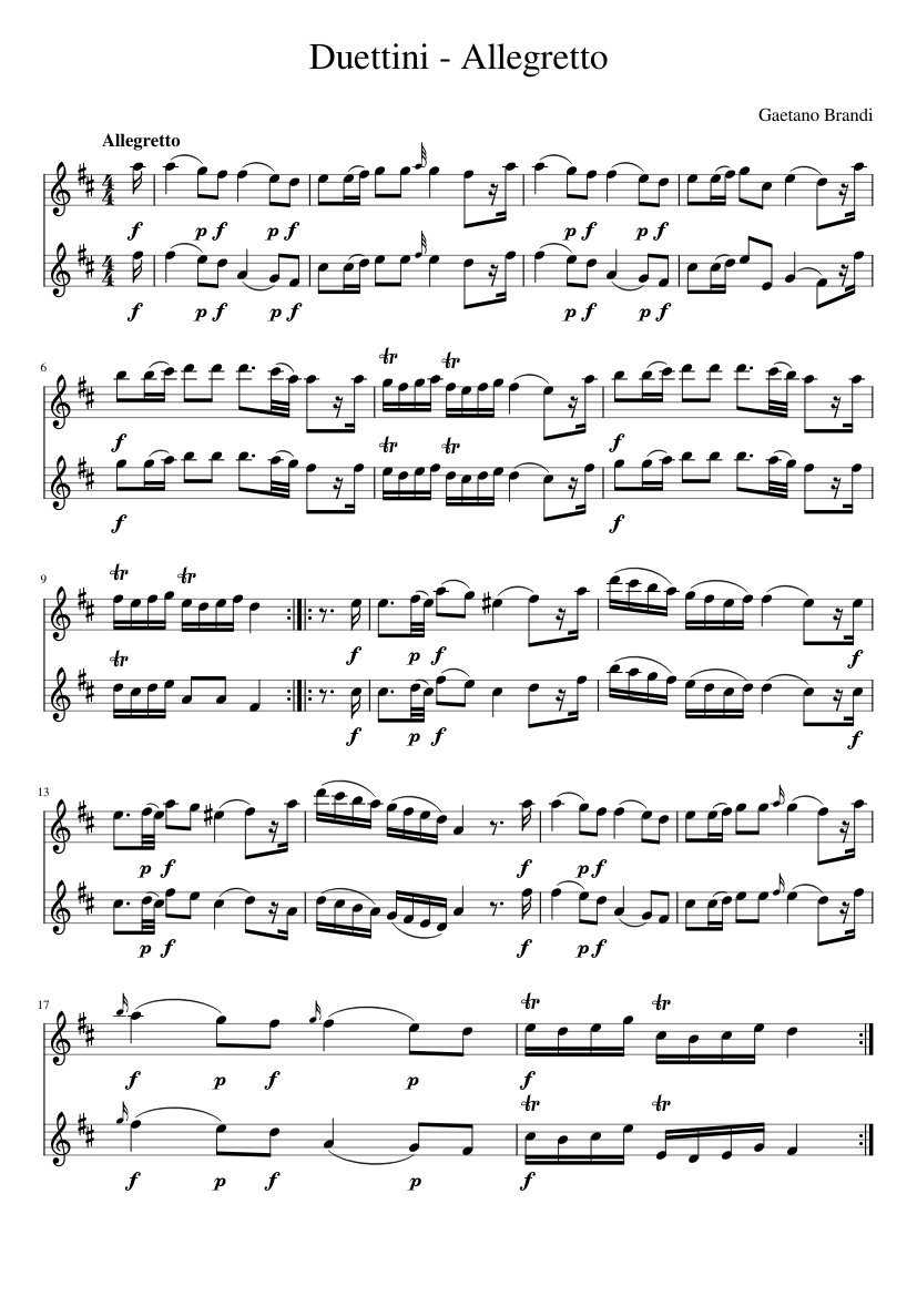 Duettini - Allegretto